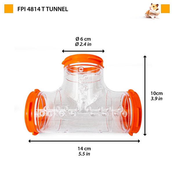 Ferplast Hamster Cage Accessories Tube T Tunnel FPI 4814 Online Sale