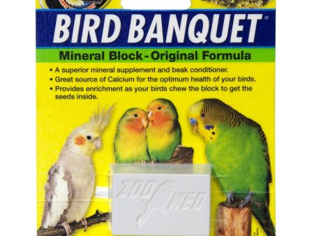 Zoo Med Bird Banquet Mineral Block with Seeds 28g For Sale