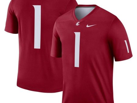 #1 Washington State Cougars Nike Legend Jersey - Crimson on Sale