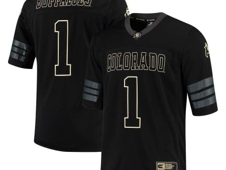 #1 Colorado Buffaloes Colosseum Blackout Football Jersey - Black on Sale