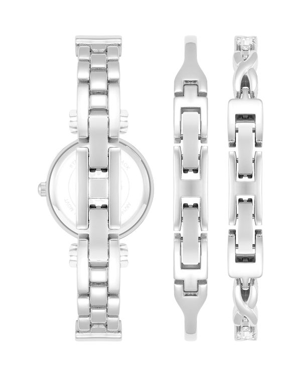 Anne Klein Women s Premium Crystal Accented Bangle Watch and Bracelet Set Online now