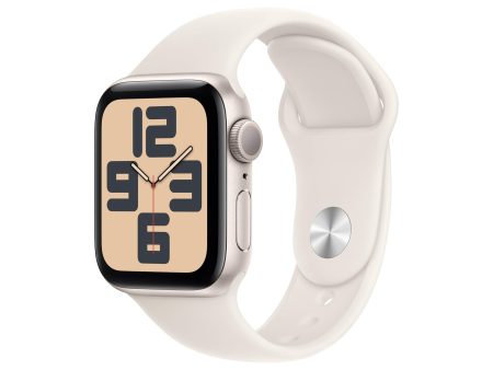 Apple Watch SE (2nd Gen) [GPS 40mm] Smartwatch with Starlight Aluminium Case with Starlight Sport Band S M. Fitness and Sleep Trackers, Crash Detection, Heart Rate Monitor, Retina Display Cheap