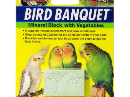 Zoo Med Bird Banquet Mineral Block with Vegetables 28g Online Sale