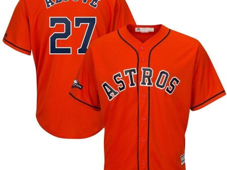 Jose Altuve Houston Astros Majestic 2019 Postseason Official Cool Base Player Jersey - Orange For Cheap