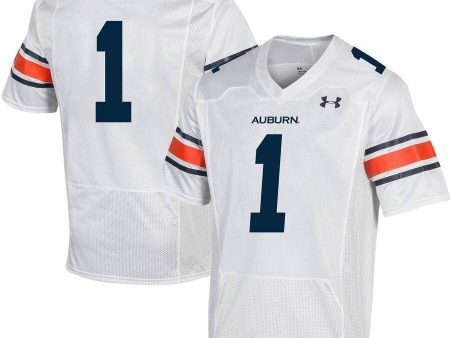 #1 Auburn Tigers Under Armour Premier Football Jersey - White Sale