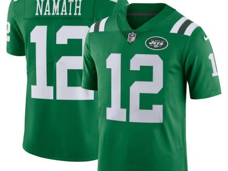 Joe Namath New York Jets Nike Color Rush Vapor Untouchable Retired Player Limited Jersey - Green Cheap