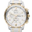 Fossil Men s Dean Quartz Stainless Steel Chronograph Watch, Color: Gold Silver (Model: FS4795IE) Online Hot Sale