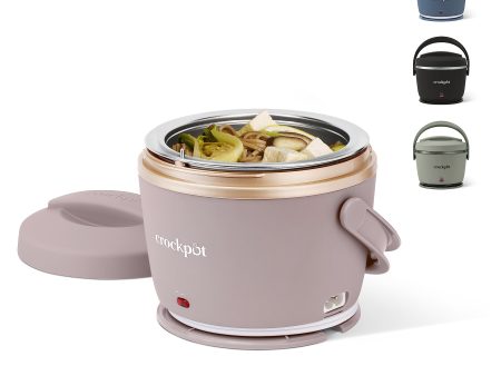 Crock-Pot 20-Ounce Electric Lunch Box, Portable Food Warmer, Blush Pink | Perfect for Travel, Car, On-the-Go | Spill-Free, Dishwasher-Safe Fashion