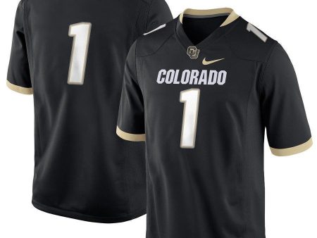 #1 Colorado Buffaloes Football Game Jersey – Black For Sale