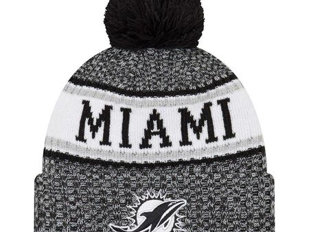 Miami Dolphins New Era 2019 Cold Weather Black Knit Hat – Black Cheap