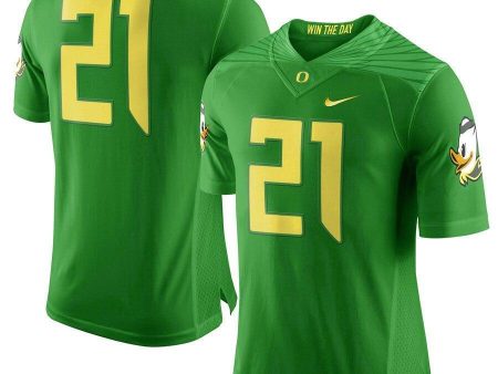 Oregon Ducks Nike #21 Limited Football Jersey - Apple Green Sale