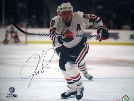 Jeremy Roenick Blackhawks Skating Up Ice Horizontal 16x20 Photo For Cheap