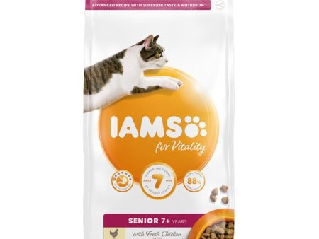 Iams Vitality Senior Cat Food Chicken 2 Sizes Online