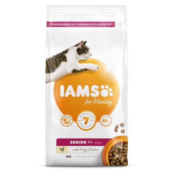 Iams Vitality Senior Cat Food Chicken 2 Sizes Online