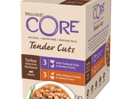 Wellness CORE Cat Wet Adult Tender Cuts Turkey Selection Multipack 6 x 85g Online now