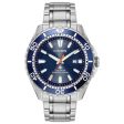 Citizen Men s Promaster Sea Eco-Drive Stainless Steel Watch, 3-Hand Date, One-way Rotating Bezel, ISO Compliant, Luminous Hands and Markers, Blue Dial, 45mm (Model: BN0191-55L) For Discount