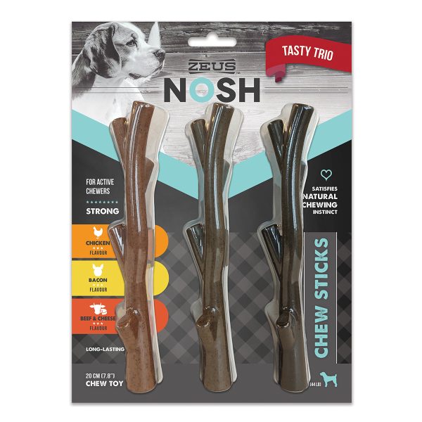 Zeus NOSH Flavoured Chew Toys Tasty Trio Online