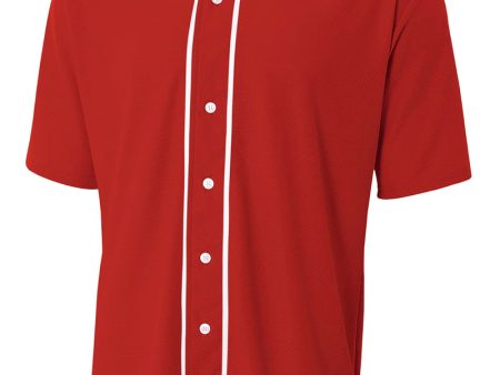 A4 NB4184 Youth Full Button Stretch Mesh Baseball Jersey Sale