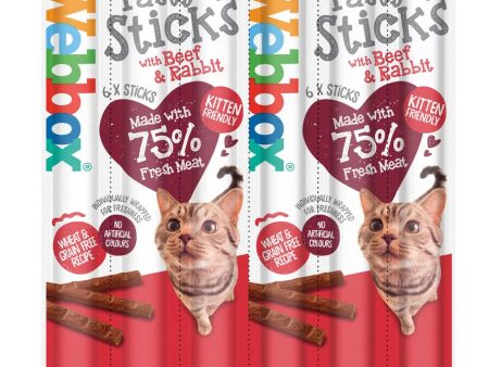 Webbox Tasty Sticks Cat Treats Beef & Rabbit Cheap