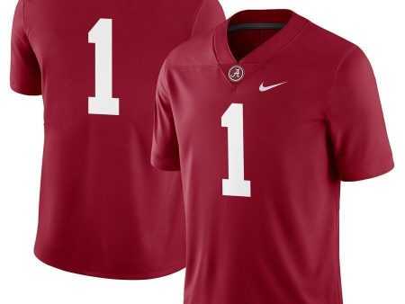 #1 Alabama Crimson Tide Nike Football Game Jersey - Crimson Discount