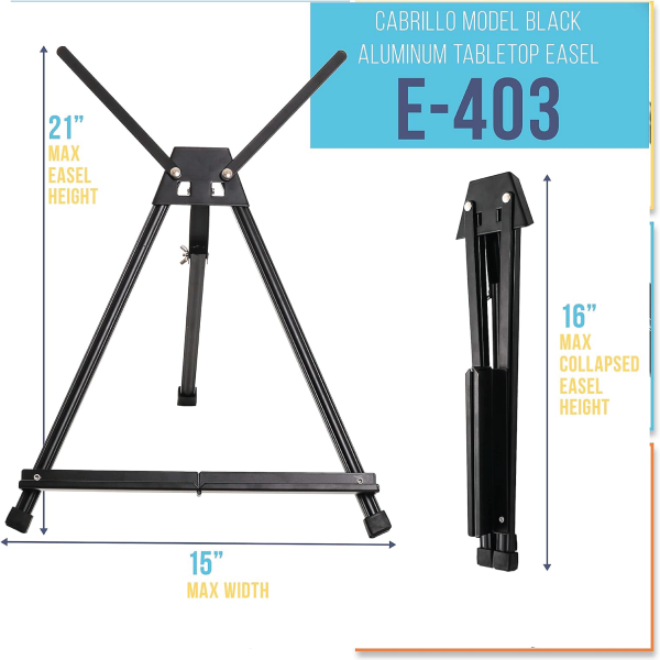 15  to 21  High Adjustable Black Aluminum Tabletop Display For Sale